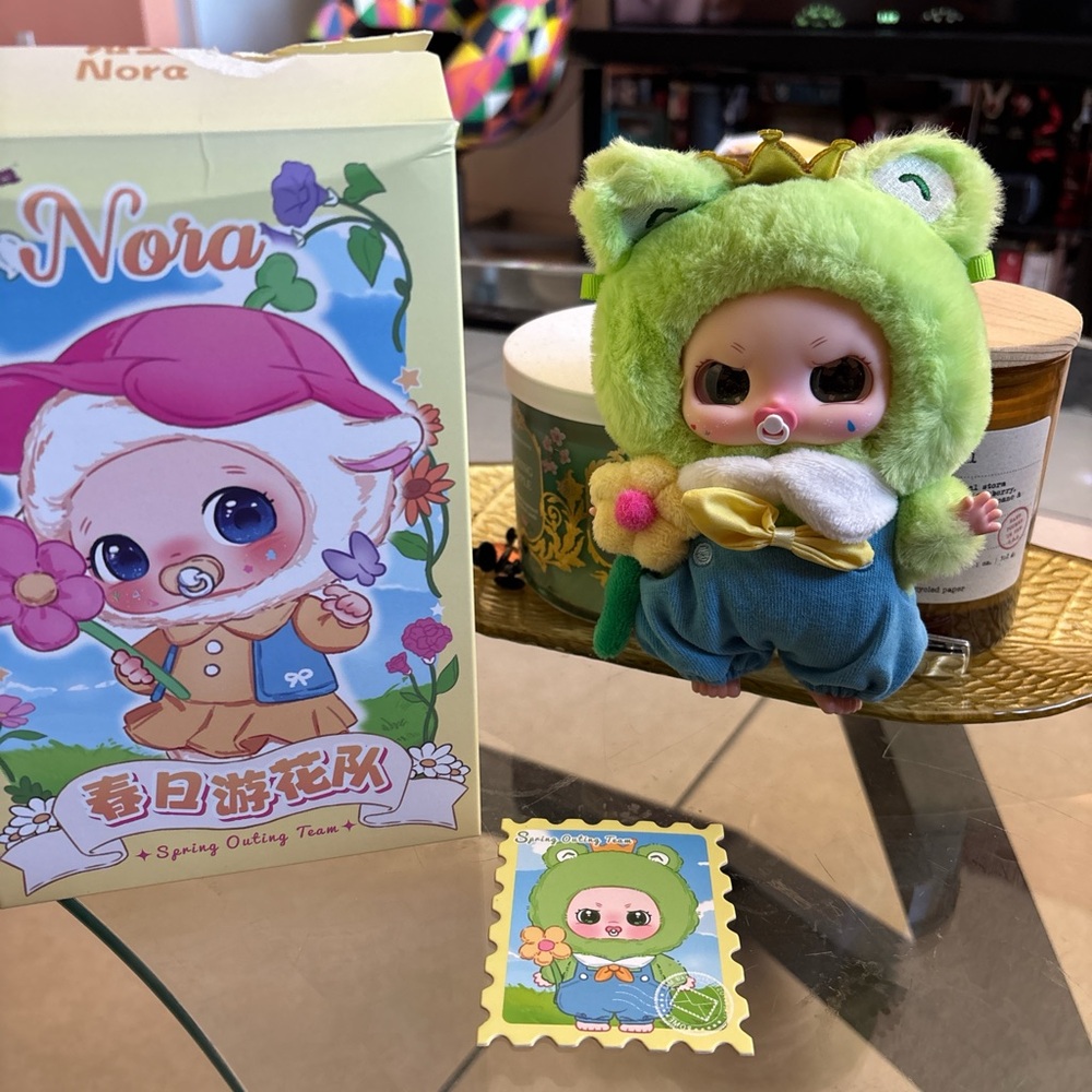 Nora spring outing Team plush pendant Frog